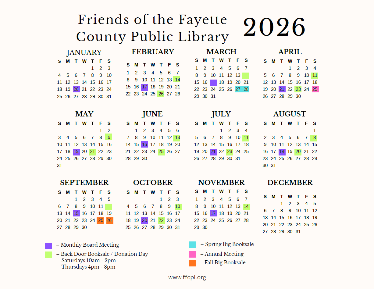 Friends Calendar 2026